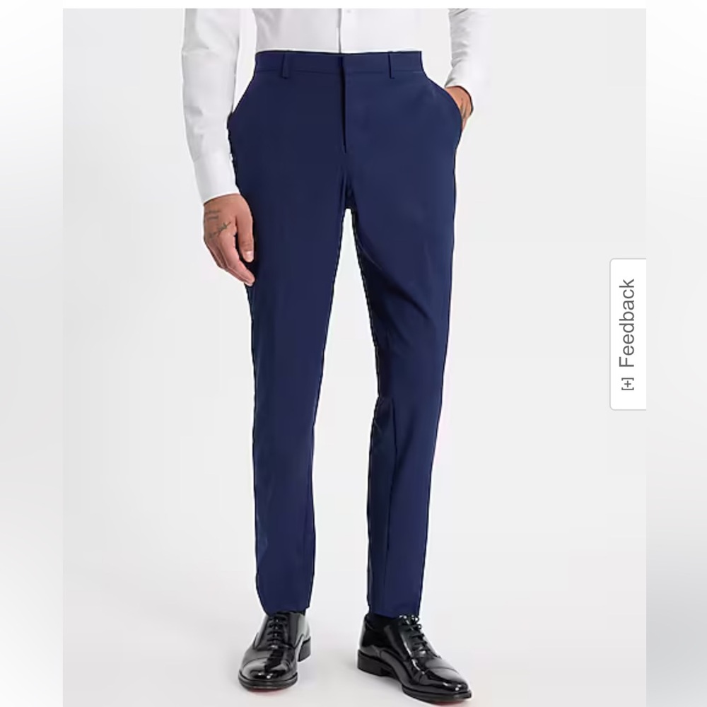 NEW $128 Express Men's slim fit navy blue Dress Pants size 38 X 32